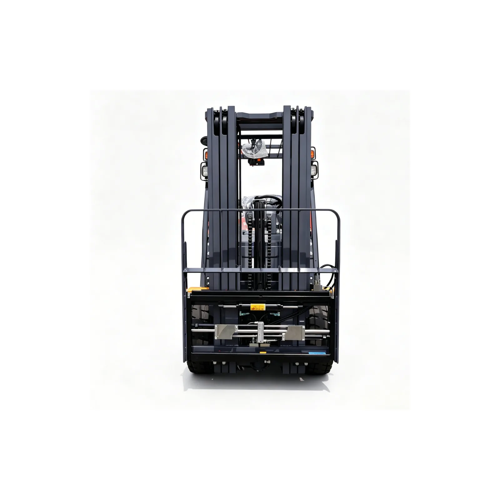 Front view of JAC CPD30L electric forklift with triplex mast.