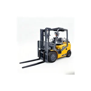 JAC CPQYD30J-II dual-fuel forklift with triplex mast and 1,220 mm forks, front-left view