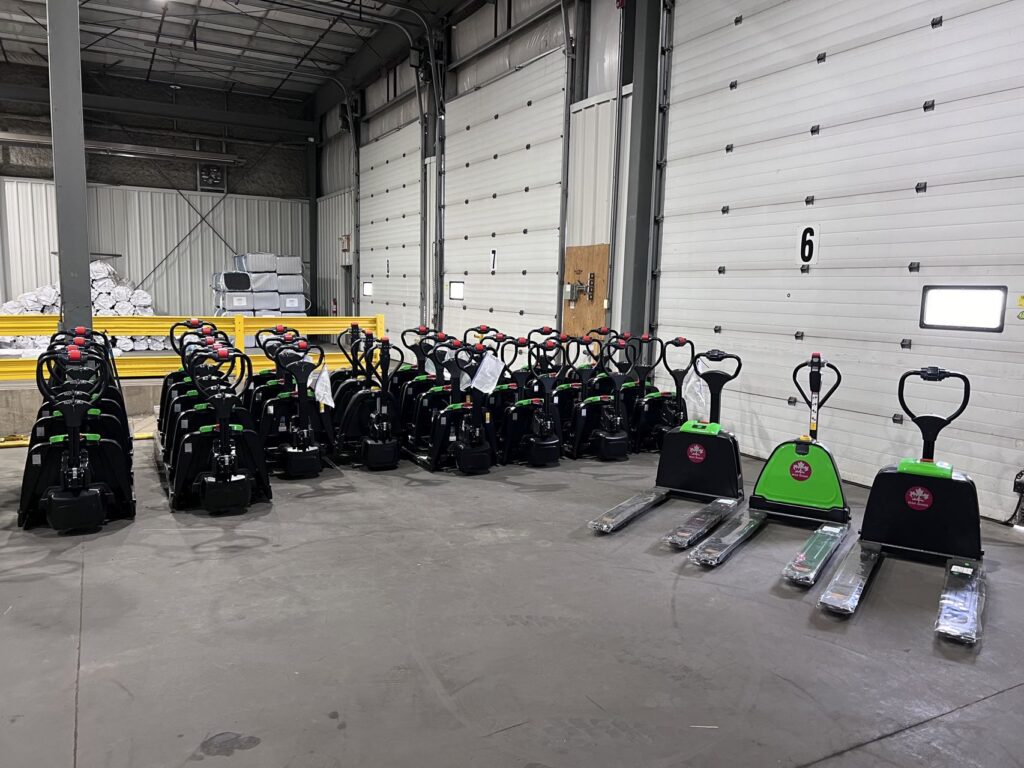 Wanshing forklift warehouse in Edmonton, AB